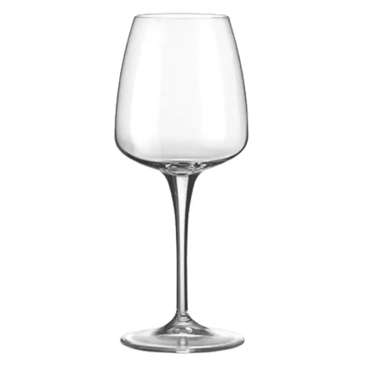 Vooraanzicht van het Aurum wijnglas van 52 cl. met elegante, ronde kelk en slanke steel op heldere voet.
